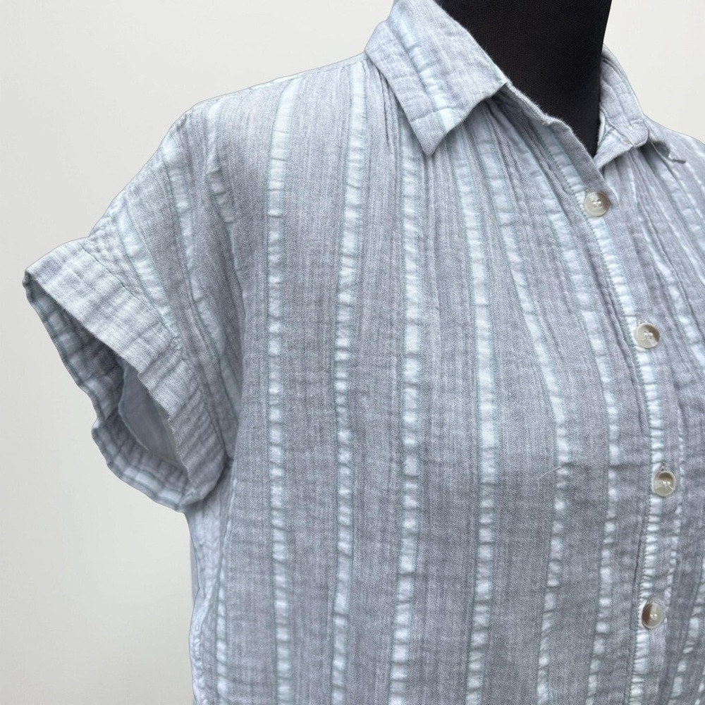 Mollusk California Bossa Shirt 100% Cotton Striped Button Shirt Size X Small - Picture 3 of 9